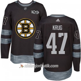 Män Ishockey Boston Bruins Tröja Torey Krug 47 1917-2017 100th Anniversary Adidas Svart Authentic